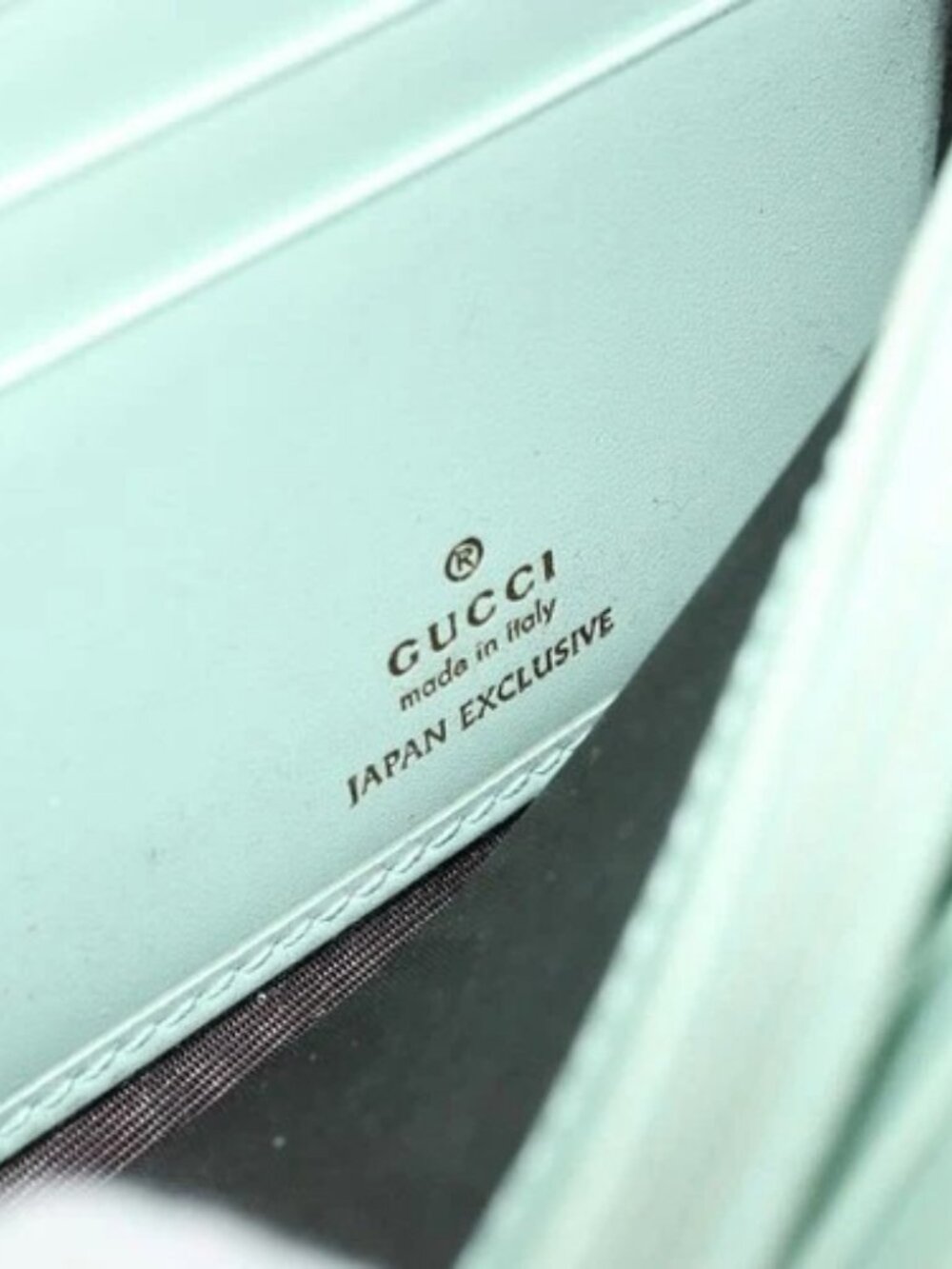 GUCCI GG Canvas Guccissima Long Wallet Leather Green Gold 548055 Auth bs35079A - Picture 8 of 16